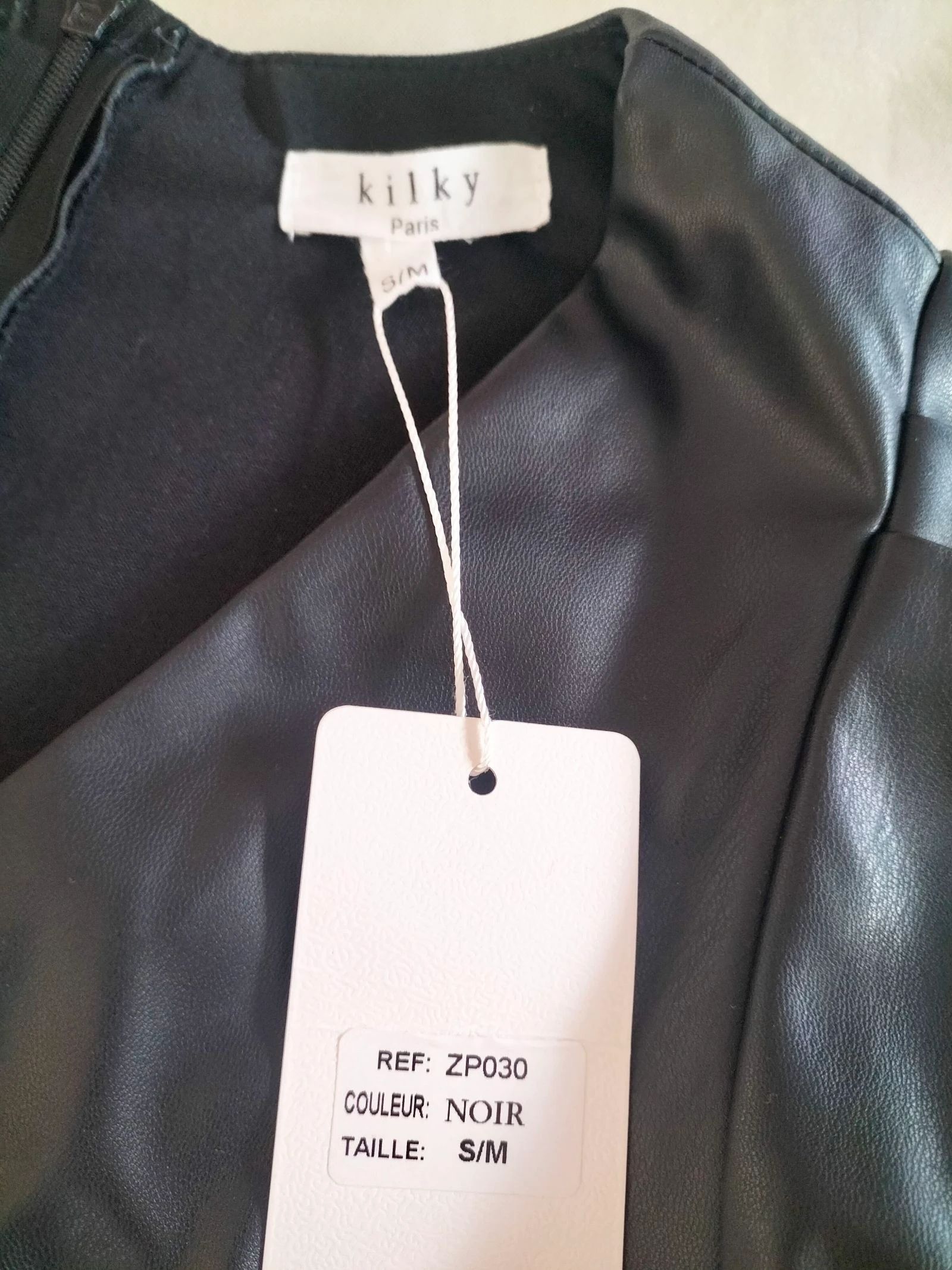 Black Faux Leather Dress S/M | Kilky | New – photo 6